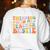 Twinning With My Teacher Bestie Twin Day Matching For Men Women Kids Women's Sweatshirt Back Print White