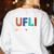 UFLI Queen Science Of Reading Literacy Teacher Appreciation Women's Sweatshirt Back Print White UFLI Queen Science Of Reading Literacy Teacher Appreciation Women's Sweatshirt Back Print White