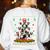Ugly Sweater Christmas Tree Boston Terrier Dog Xmas Pajama Women's Sweatshirt Back Print White