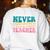 Never Underestimate A Public School Teacher Groovy Women Women's Sweatshirt Back Print White