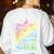 Unicorn Principal Back To School Teacher Appreciation Women's Sweatshirt Back Print White Unicorn Principal Back To School Teacher Appreciation Women's Sweatshirt Back Print White