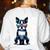 USA Flag Boston Terrier Best Dog Mom Ever 2025 Women's Sweatshirt Back Print White