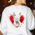 Valentine's Day Boston Terrier Dog Women's Sweatshirt Back Print White