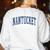 Varsity Grey Nantucket Women's Sweatshirt Back Print White