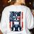 Vintage Boston Terrier Dog American USA US Flag Pets Lovers Women's Sweatshirt Back Print White