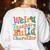 Vintage Teacher Sayings Weird Teachers Build Character For Men Women Women's Sweatshirt Back Print White