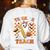 Vintage Teacher Shirt Women Trick Or Teach Halloween Women's Sweatshirt Back Print White Vintage Teacher Shirt Women Trick Or Teach Halloween Women's Sweatshirt Back Print White