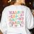 Walkie Calls Are My Cardio Special Education Teacher School Women's Sweatshirt Back Print White