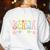 I Want To Be A Schwa It's Never Stressed Reading Teacher Women's Sweatshirt Back Print White I Want To Be A Schwa It's Never Stressed Reading Teacher Women's Sweatshirt Back Print White
