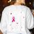 I Wear Pink For My Teacher Breast Cancer Awareness Support Men Women Women's Sweatshirt Back Print White