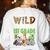 Wild About 1st Grade Teacher Student First Grade Zoo Safari Women's Sweatshirt Back Print White