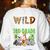 Wild About 3rd Grade Teacher Student Third Grade Zoo Safari Women's Sweatshirt Back Print White