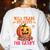 Will Trade Students For Candy Teacher Cute Halloween Pumpkin Women's Sweatshirt Back Print White Will Trade Students For Candy Teacher Cute Halloween Pumpkin Women's Sweatshirt Back Print White
