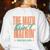 Women The Math Ain't Mathin Show Your Work Math Teacher Women's Sweatshirt Back Print White