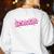 Women Retro Pink Scientist Science Teacher Back To School Women's Sweatshirt Back Print White Women Retro Pink Scientist Science Teacher Back To School Women's Sweatshirt Back Print White