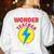 Wonder Teacher Costume Shirt Teacher Halloween Costume Men Women Women's Sweatshirt Back Print White Wonder Teacher Costume Shirt Teacher Halloween Costume Men Women Women's Sweatshirt Back Print White