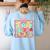 100 Days Of School Preppy 100th Day Of School Teacher Kids Women's Sweatshirt Back Print Light Blue 100 Days Of School Preppy 100th Day Of School Teacher Kids Women's Sweatshirt Back Print Light Blue