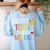 100 Days Of School Teacher And Student Women's Sweatshirt Back Print Light Blue