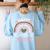 100th Day Of 2nd Grade 100 Days Of School Teacher Women's Sweatshirt Back Print Light Blue