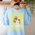 100th Day Of School Teacher Monkey Pun Banana For Men Women Girls Kids Women's Sweatshirt Back Print Light Blue 100th Day Of School Teacher Monkey Pun Banana For Men Women Girls Kids Women's Sweatshirt Back Print Light Blue