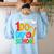 100th Day Of School Teachers Kids Happy 100 Days Women's Sweatshirt Back Print Light Blue 100th Day Of School Teachers Kids Happy 100 Days Women's Sweatshirt Back Print Light Blue