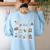 12 Day Of History Teacher Christmas Social Studies Student Women's Sweatshirt Back Print Light Blue