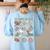 12 Days Of Art Teacher Christmas Artists Painter Educational Women's Sweatshirt Back Print Light Blue