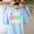 1st Grade Teacher Women's Sweatshirt Back Print Light Blue