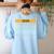 2025 Calendar For Planners Teachers Offices Months Women's Sweatshirt Back Print Light Blue 2025 Calendar For Planners Teachers Offices Months Women's Sweatshirt Back Print Light Blue