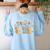 4th Fourth Grade Teacher Appreciation Teaching Wildflowers Women's Sweatshirt Back Print Light Blue