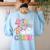 4th Grade Boo Crew Fourth Grade Teacher Kids Happy Halloween Women's Sweatshirt Back Print Light Blue 4th Grade Boo Crew Fourth Grade Teacher Kids Happy Halloween Women's Sweatshirt Back Print Light Blue
