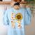 4th Grade Teacher Love Autumn Fall Sunflower Appreciation Women's Sweatshirt Back Print Light Blue 4th Grade Teacher Love Autumn Fall Sunflower Appreciation Women's Sweatshirt Back Print Light Blue
