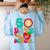 50 Days Of School Teacher Happy 50th Day Of School Kids Women's Sweatshirt Back Print Light Blue