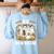 5K Boo Crew Halloween Teacher K5 Floral Ghost Trick Or Teach Women's Sweatshirt Back Print Light Blue 5K Boo Crew Halloween Teacher K5 Floral Ghost Trick Or Teach Women's Sweatshirt Back Print Light Blue