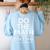 6 7 Six Seven Math Teacher Gen Z Alpha Meme Slang Boys Girls Women's Sweatshirt Back Print Light Blue