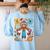 67 Chemistry Science Teacher Periodic Table Thanksgiving Women's Sweatshirt Back Print Light Blue