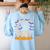 67 Meme Math Teacher 6 7 Square Root 4489 Women's Sweatshirt Back Print Light Blue