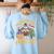 67 Meme Math Teacher Root 4489 Hallothanksmas Six Seven Women's Sweatshirt Back Print Light Blue