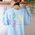 67 Music Meme Slang Six Seven Music Teacher Musician Women's Sweatshirt Back Print Light Blue