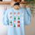 67 Santa Tree Math Teacher Christmas Xmas Humor Women's Sweatshirt Back Print Light Blue