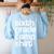 6th Sixth Grade Camp Counselor Camper Teacher Chaperone Women's Sweatshirt Back Print Light Blue 6th Sixth Grade Camp Counselor Camper Teacher Chaperone Women's Sweatshirt Back Print Light Blue
