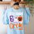 7th Grade Boo Crew Teacher Student Halloween Costume Women's Sweatshirt Back Print Light Blue