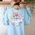 8th Grade Dream Team Eighth Grade Teacher Kid Back To School Women's Sweatshirt Back Print Light Blue