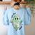 AAC Ghost Tell Me About It Speech Pathology AAC Sped Teacher Women's Sweatshirt Back Print Light Blue AAC Ghost Tell Me About It Speech Pathology AAC Sped Teacher Women's Sweatshirt Back Print Light Blue