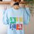 Abbott Elementary Colorful Pop Art Teachers TV Show Women's Sweatshirt Back Print Light Blue Abbott Elementary Colorful Pop Art Teachers TV Show Women's Sweatshirt Back Print Light Blue