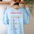 ABC School Nurse Alphabet Student Teacher Health Worker Women's Sweatshirt Back Print Light Blue ABC School Nurse Alphabet Student Teacher Health Worker Women's Sweatshirt Back Print Light Blue