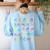 ABC Sign Language Chart Teacher Hand Letter Alphabet ASL Women's Sweatshirt Back Print Light Blue ABC Sign Language Chart Teacher Hand Letter Alphabet ASL Women's Sweatshirt Back Print Light Blue