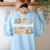 ABCD Kindergarten Rocks Back To School Teacher Kindergarten Women's Sweatshirt Back Print Light Blue