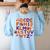 ABCs Learning Kindergarten Teacher Halloween Alphabet Women's Sweatshirt Back Print Light Blue ABCs Learning Kindergarten Teacher Halloween Alphabet Women's Sweatshirt Back Print Light Blue