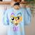 Abstract Cat Art Picatsso Shirt For Art Teachers Women's Sweatshirt Back Print Light Blue Abstract Cat Art Picatsso Shirt For Art Teachers Women's Sweatshirt Back Print Light Blue